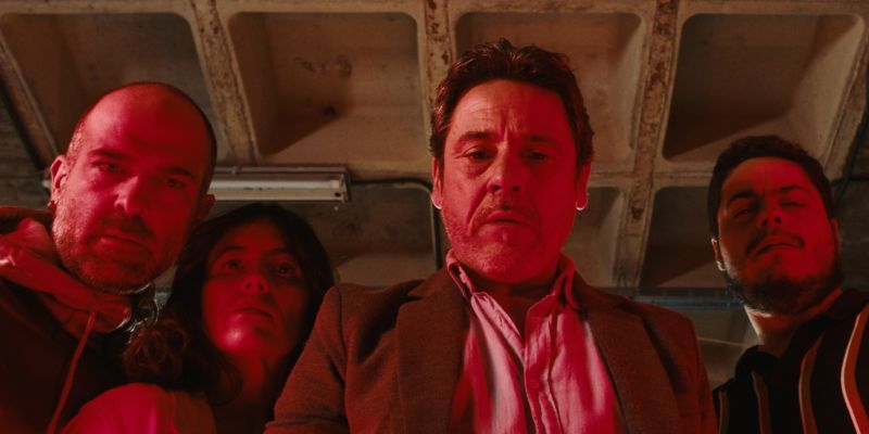 LUGER con el equipo de la película